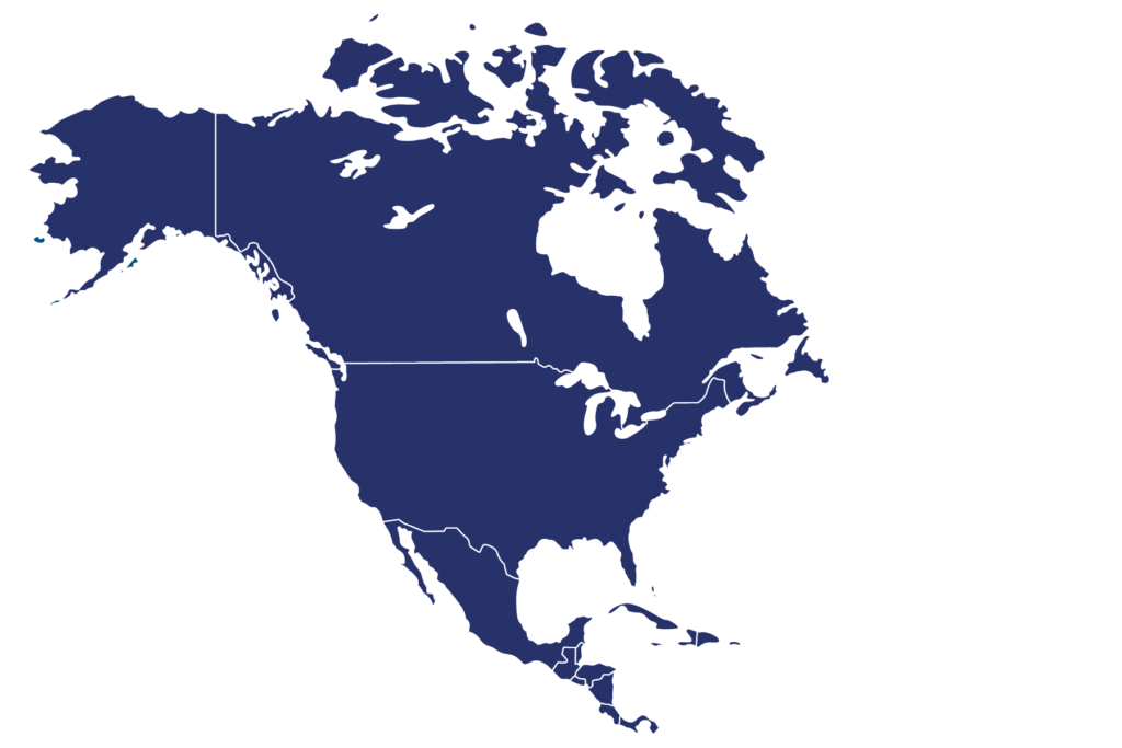 map of North and Central America